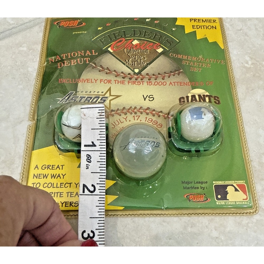 Posh Fielder's Choice  Collector Series Marbled ASTROS VS GIANTS July 17, 1998 - Picture 4 of 4